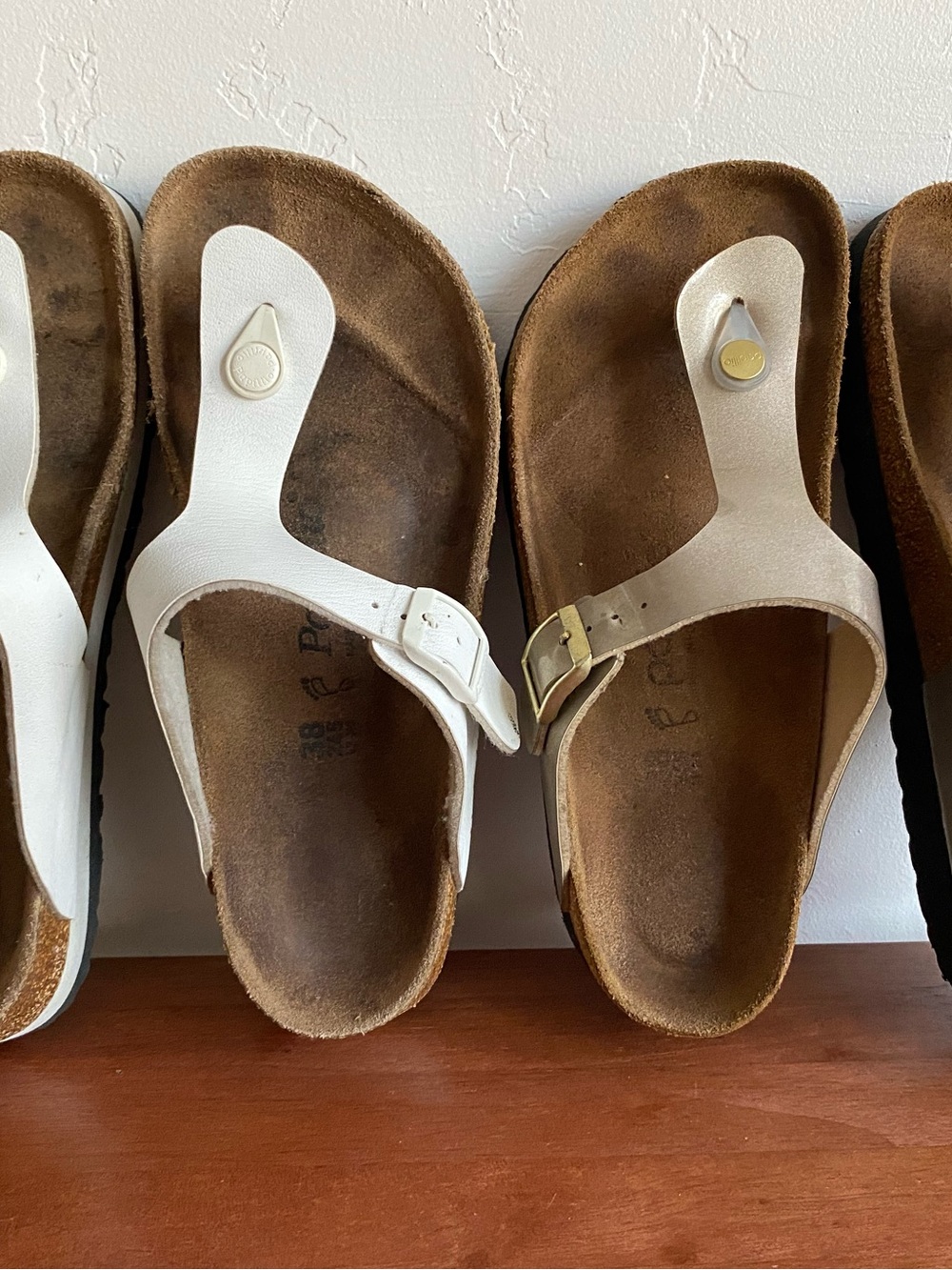 Lot 2 Pre-owned Papillio Gizeh Platform In white & Beige 38/7 Women’s